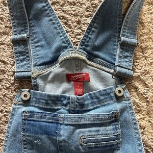 Arizona Jean Company Women's Light Blue Denim Overalls